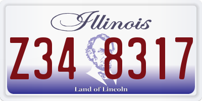 IL license plate Z348317