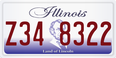 IL license plate Z348322