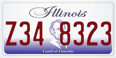 IL license plate Z348323