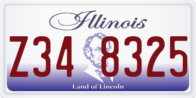 IL license plate Z348325