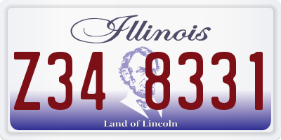 IL license plate Z348331
