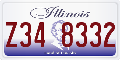 IL license plate Z348332