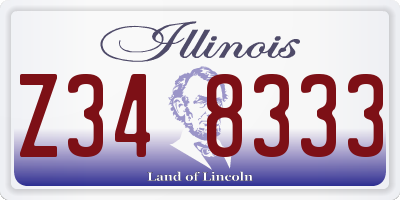 IL license plate Z348333