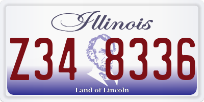 IL license plate Z348336