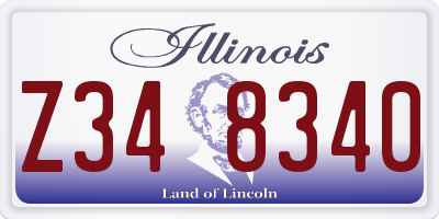 IL license plate Z348340