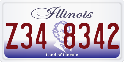 IL license plate Z348342