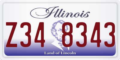 IL license plate Z348343