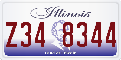 IL license plate Z348344