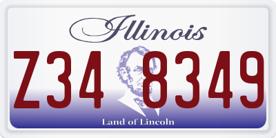 IL license plate Z348349