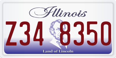 IL license plate Z348350