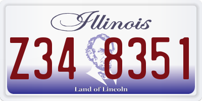 IL license plate Z348351