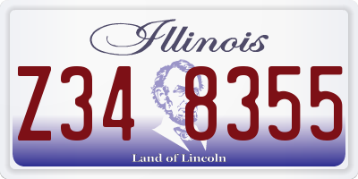 IL license plate Z348355
