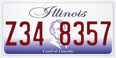 IL license plate Z348357