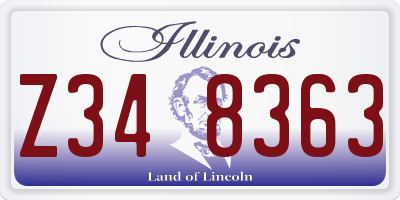 IL license plate Z348363