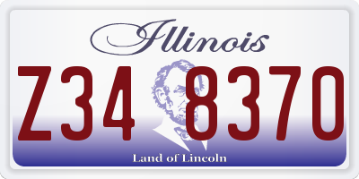 IL license plate Z348370