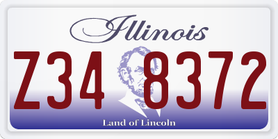 IL license plate Z348372