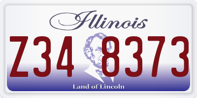 IL license plate Z348373