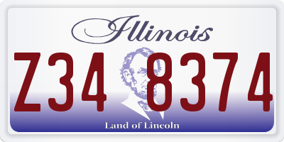 IL license plate Z348374