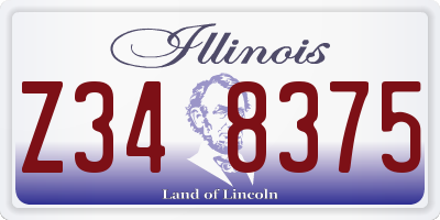 IL license plate Z348375