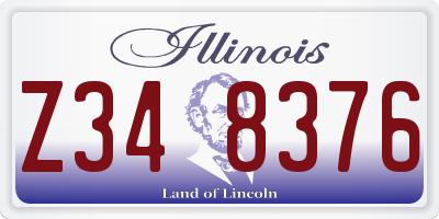 IL license plate Z348376