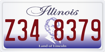 IL license plate Z348379