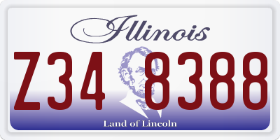 IL license plate Z348388