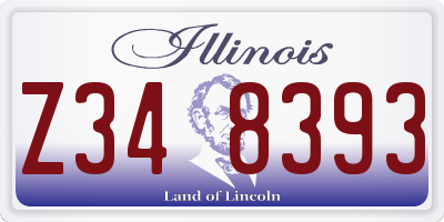 IL license plate Z348393