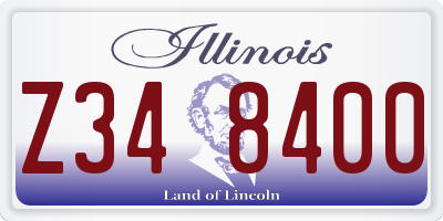 IL license plate Z348400