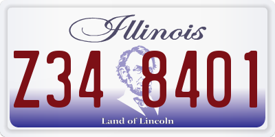 IL license plate Z348401