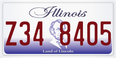 IL license plate Z348405
