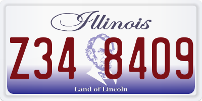 IL license plate Z348409