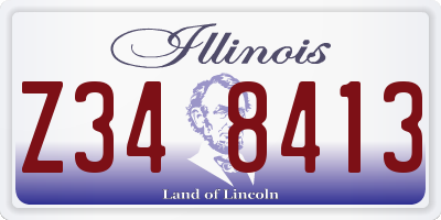 IL license plate Z348413