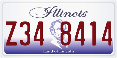 IL license plate Z348414