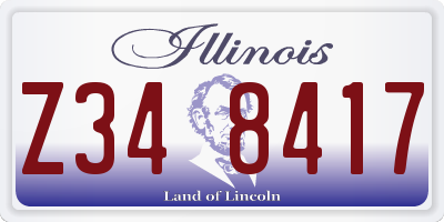 IL license plate Z348417