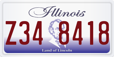 IL license plate Z348418