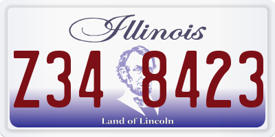IL license plate Z348423