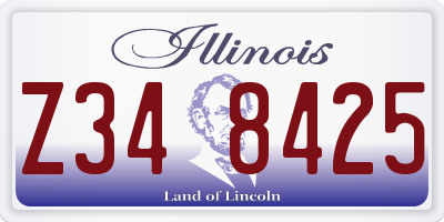 IL license plate Z348425