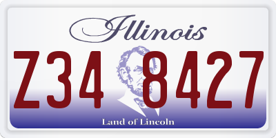 IL license plate Z348427