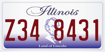 IL license plate Z348431