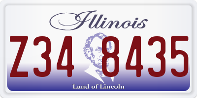 IL license plate Z348435