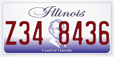 IL license plate Z348436