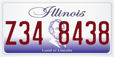 IL license plate Z348438