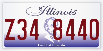 IL license plate Z348440