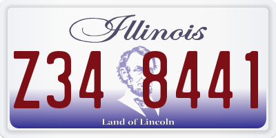 IL license plate Z348441