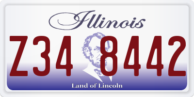 IL license plate Z348442