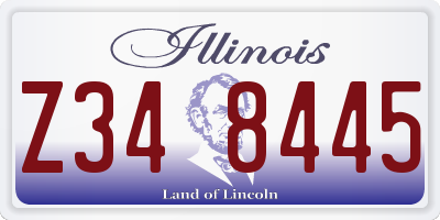 IL license plate Z348445