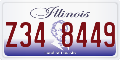 IL license plate Z348449