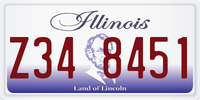 IL license plate Z348451