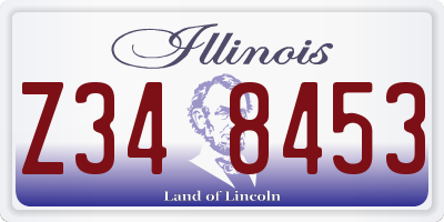 IL license plate Z348453
