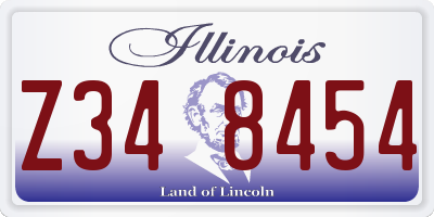 IL license plate Z348454